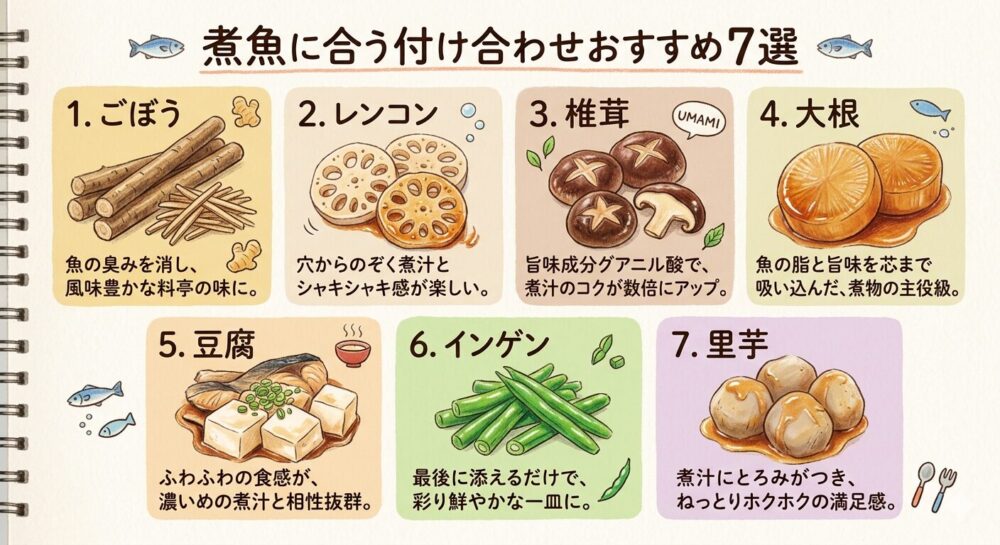 煮魚付け合わせ